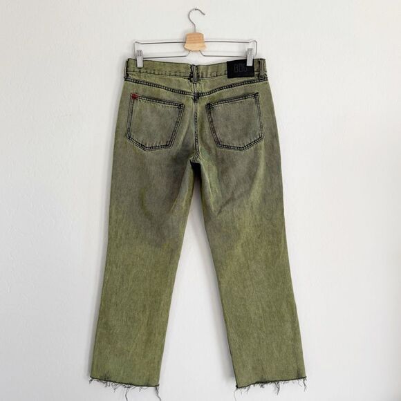 BDG Urban Outfitters Cowgirl Jeans Distressed Green Ripped Size 28 - Picture 3 of 8